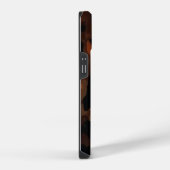Tortoise Muschel Muster | Brawn Black Elegant Chic iPhone Hülle (Rechte Seite)
