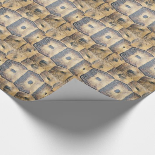Tortoise Muschel Muster Geschenkpapier (Ecke)