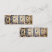 Tortoise Muschel Muster Mini Visitenkarte (Vorne/Hinten)