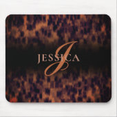 Tortoise Muschel Print Animal Print Monogram Name Mousepad (Vorne)