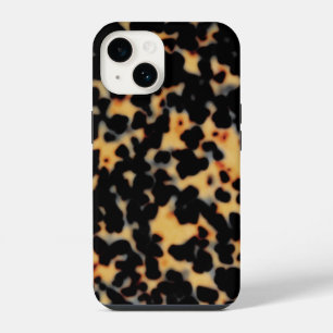 Tortoise Muschel Print in Retro/60er Havanna iPhone 14 Hülle
