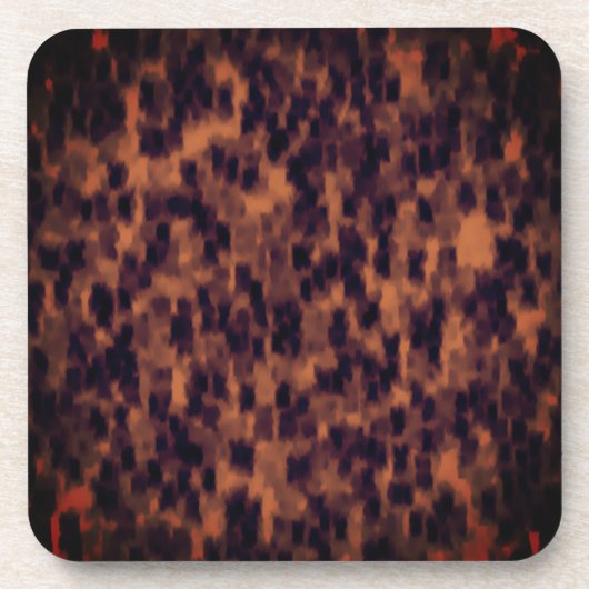 Tortoise Muschel Print Pattern Decorative Küche Getränkeuntersetzer (Vorderseite)