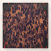 Tortoise Muschel Print Pattern Dekorative Wohngest Glasuntersetzer (Vorderseite)