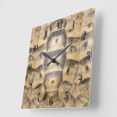 Tortoise-Muschel Quadratische Wanduhr (Winkel)