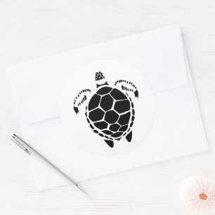 Tortoise Muschel Runder Aufkleber