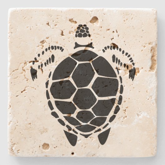 Tortoise Muschel Steinuntersetzer (Vorderseite)