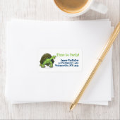 Tortoise Party Center Adressaufkleber (Insitu)