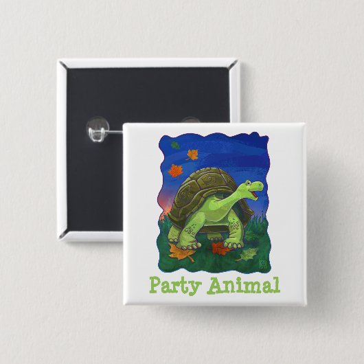 Tortoise Party Center Button (Vorne & Hinten)