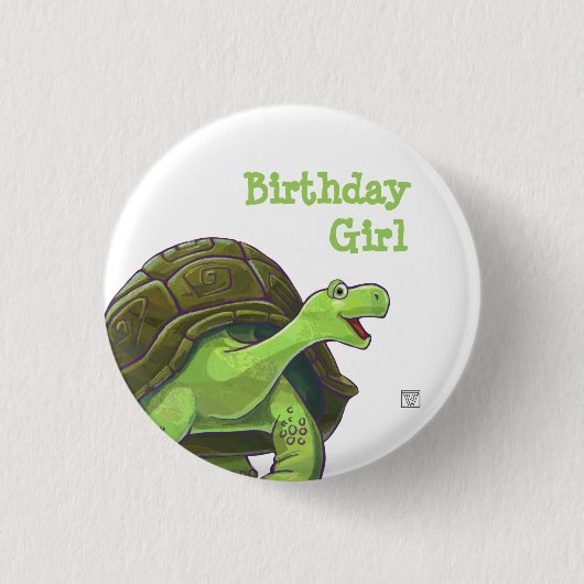 Tortoise Party Center Button (Vorderseite)