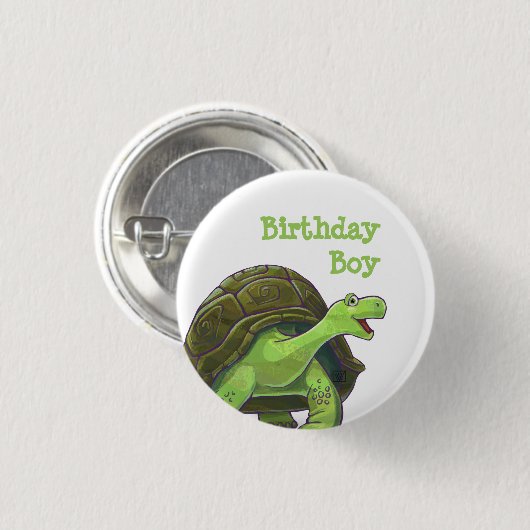 Tortoise Party Center Button (Vorne & Hinten)
