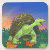 Tortoise Party Center Getränkeuntersetzer (Vorderseite)