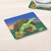 Tortoise Party Center Rechteckiger Pappuntersetzer (angewinkelt)