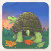 Tortoise Party Center Rechteckiger Pappuntersetzer (Vorderseite)