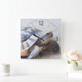 Tortoise Quadratische Wanduhr (Zuhause)