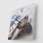 Tortoise Quadratische Wanduhr (Winkel)