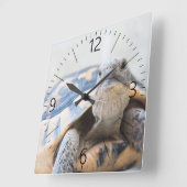 Tortoise Quadratische Wanduhr (Winkel)