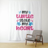 Tortoise Sea Valentinstag Wandteppich (Beispiel)