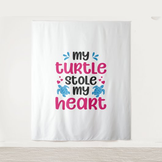 Tortoise Sea Valentinstag Wandteppich (Vorderseite)