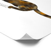 Tortoise Shell Cat Hanging On Funny Tortie Cat  Poster (Ecke)