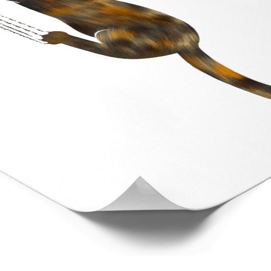 Tortoise Shell Cat Hanging On Funny Tortie Cat  Poster (Ecke)