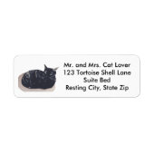 Tortoise Shell Cat Resting Address Labels (Vorne)