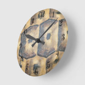 Tortoise Shell Pattern Runde Wanduhr (Winkel)