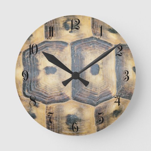 Tortoise Shell Pattern Runde Wanduhr (Vorderseite)