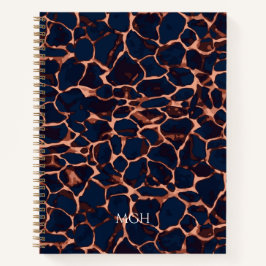 Tortoise Shell Personalized Monogram Journal Notizblock