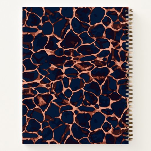 Tortoise Shell Personalized Monogram Journal Notizblock (Rückseite)