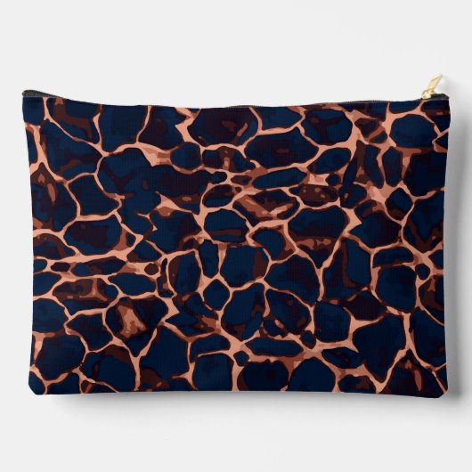 Tortoise Shell Personalized Monogram  Zubehörtasche (Rückseite)