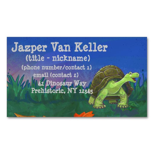 Tortoise Stationery Magnetische Visitenkarte (Vorderseite)