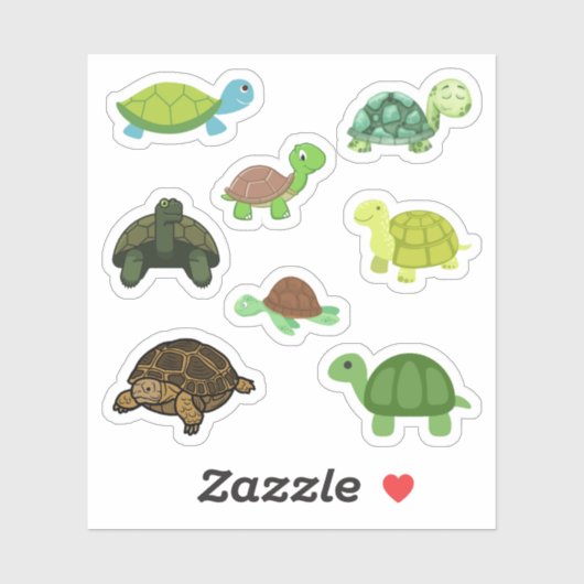 Tortoise Stickers Aufkleber (Blatt)