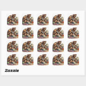 Tortoise Tea Party Square Stickers (Blatt)