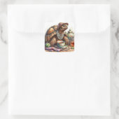 Tortoise Tea Party Square Stickers (Tasche)