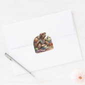 Tortoise Tea Party Square Stickers (Umschlag)