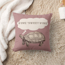 Tortoise / Turtle Funny Throw Kissen (Lila)