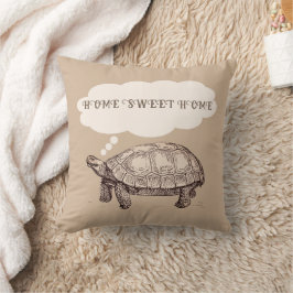 Tortoise / Turtle Funny Throw Kissen (Lila)