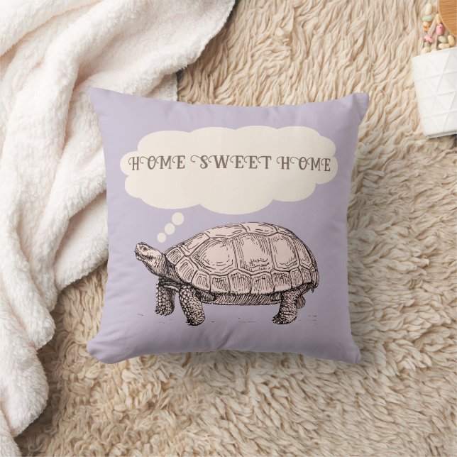 Tortoise / Turtle Funny Throw Kissen (Lila) (Decke)