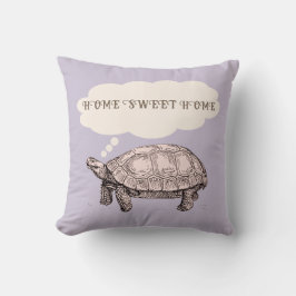 Tortoise / Turtle Funny Throw Kissen (Lila)