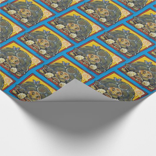Tortoise Turtle Wrapping Paper Geschenkpapier (Ecke)