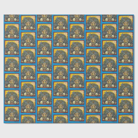 Tortoise Turtle Wrapping Paper Geschenkpapier (Flach)