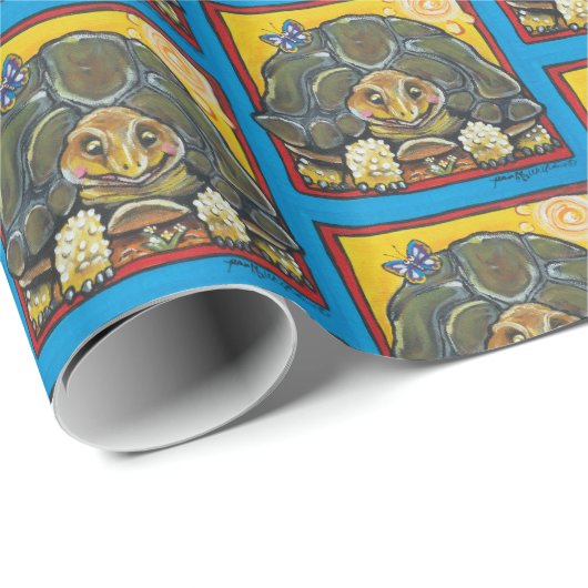 Tortoise Turtle Wrapping Paper Geschenkpapier (Rolleneckpunkt)
