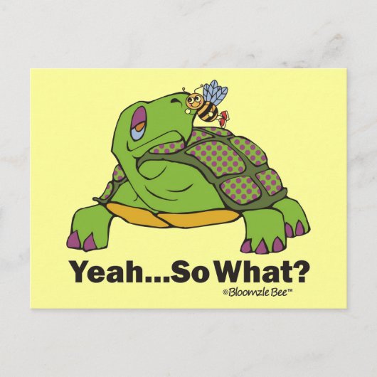 Tortoise und Biene Postkarte (Vorderseite)