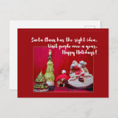 Tortoise und der Weihnachtsmann niedliches Weihnac Postkarte (Vorne/Hinten)