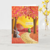 Tortoise und Hare 2 - Grußkarte Karte (Gelbe Blume)