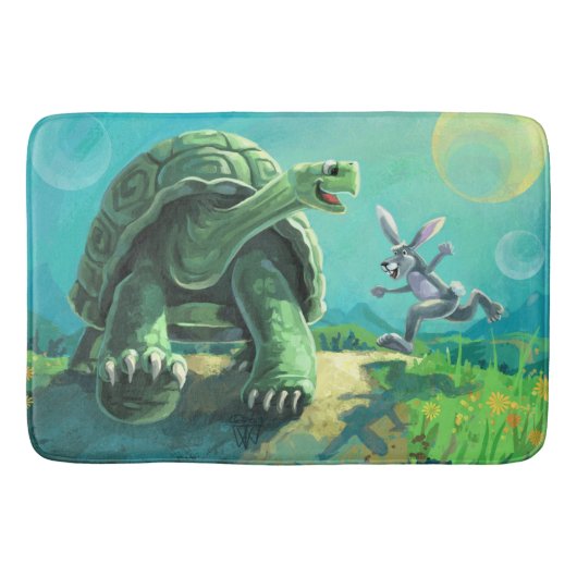 Tortoise und Hare Art Badematte (Vorderseite)
