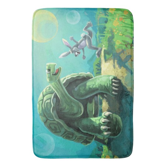 Tortoise und Hare Art Badematte (Vorderseite Vertikal)