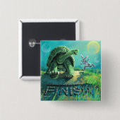 Tortoise und Hare Art Button (Vorne & Hinten)