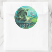 Tortoise und Hare Art Runder Aufkleber (Tasche)