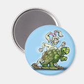 Tortoise und Hare Magnet (Vorderseite/Rückseite)